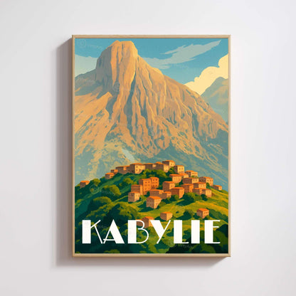 Affiche Kabylie – Algérie | Affiche de voyage Algérie | Décoration Kabyle