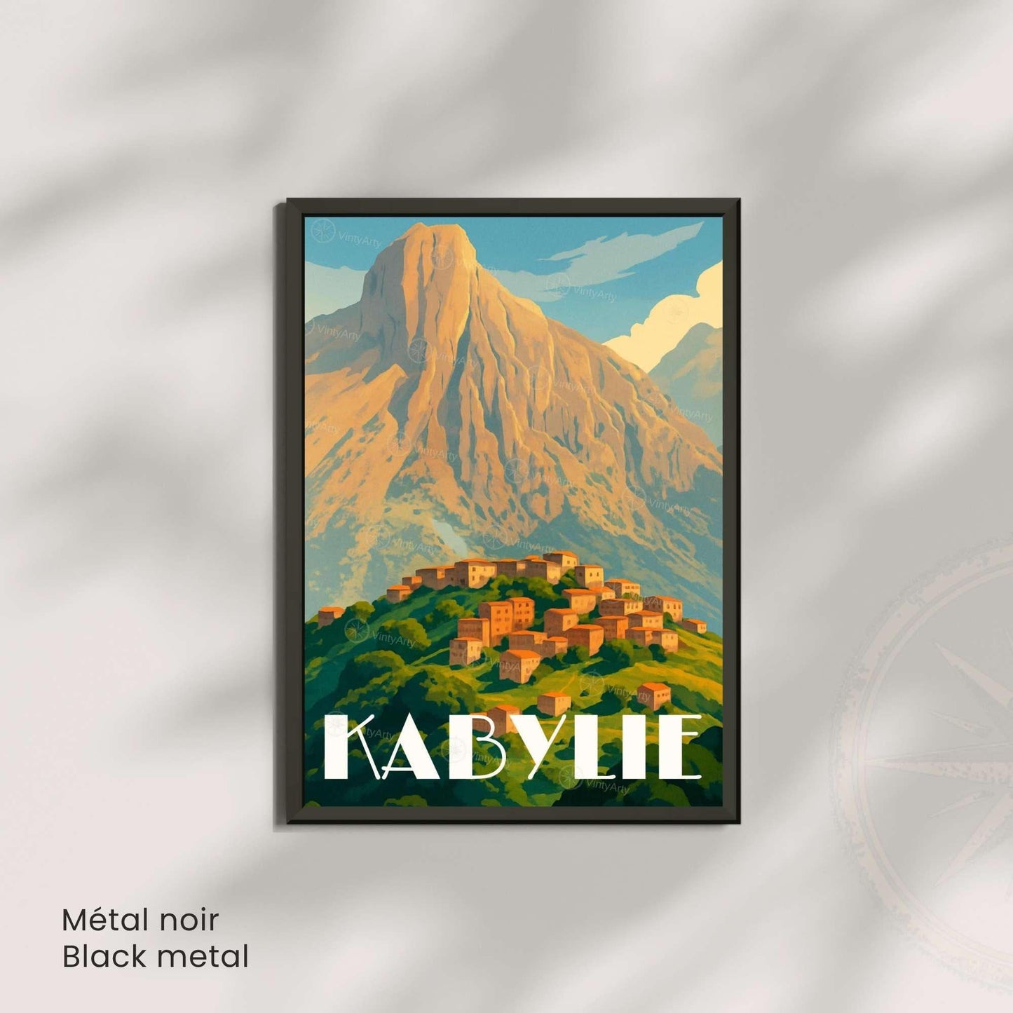 Affiche Kabylie – Algérie | Affiche de voyage Algérie | Décoration Kabyle