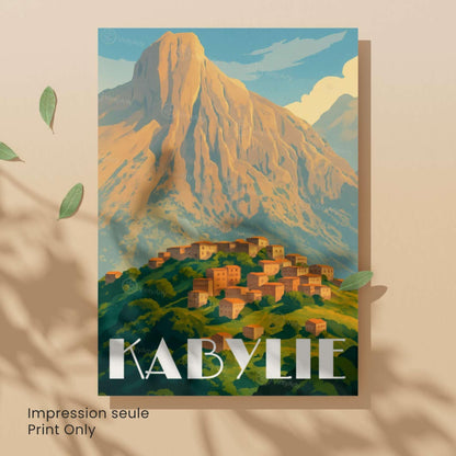 Affiche Kabylie – Algérie | Affiche de voyage Algérie | Décoration Kabyle