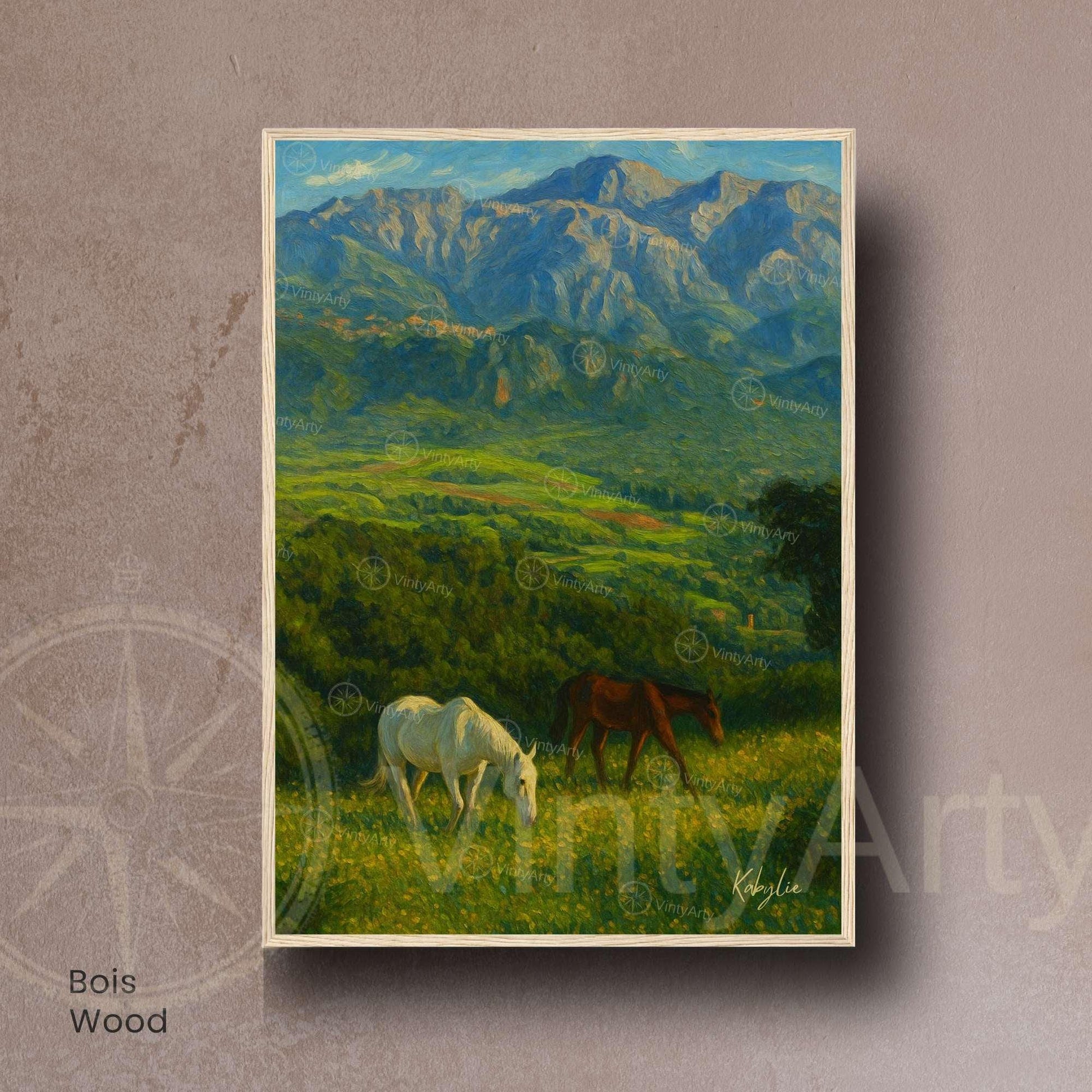 Affiche de voyage Kabylie – Algérie | Affiche montagne de Kabylie | Décoration Kabyle