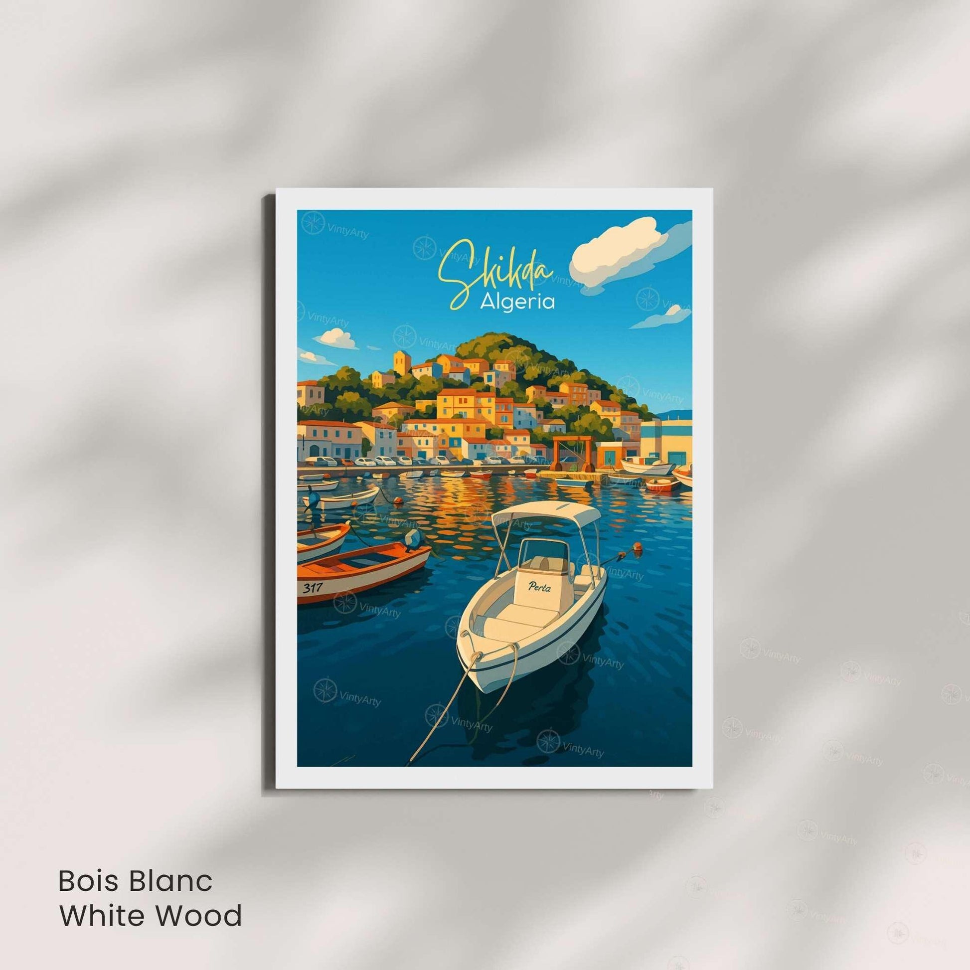 Affiche Skikda – Algérie | Affiche de voyage Algérie | Souvenir Skikda