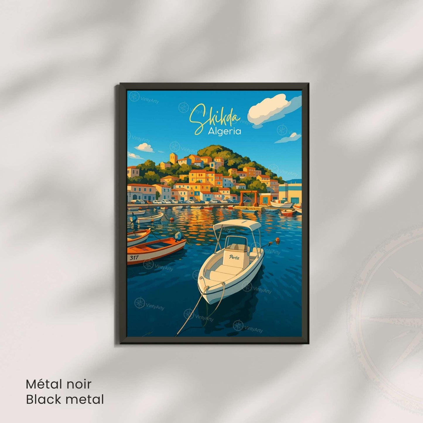 Affiche Skikda – Algérie | Affiche de voyage Algérie | Souvenir Skikda