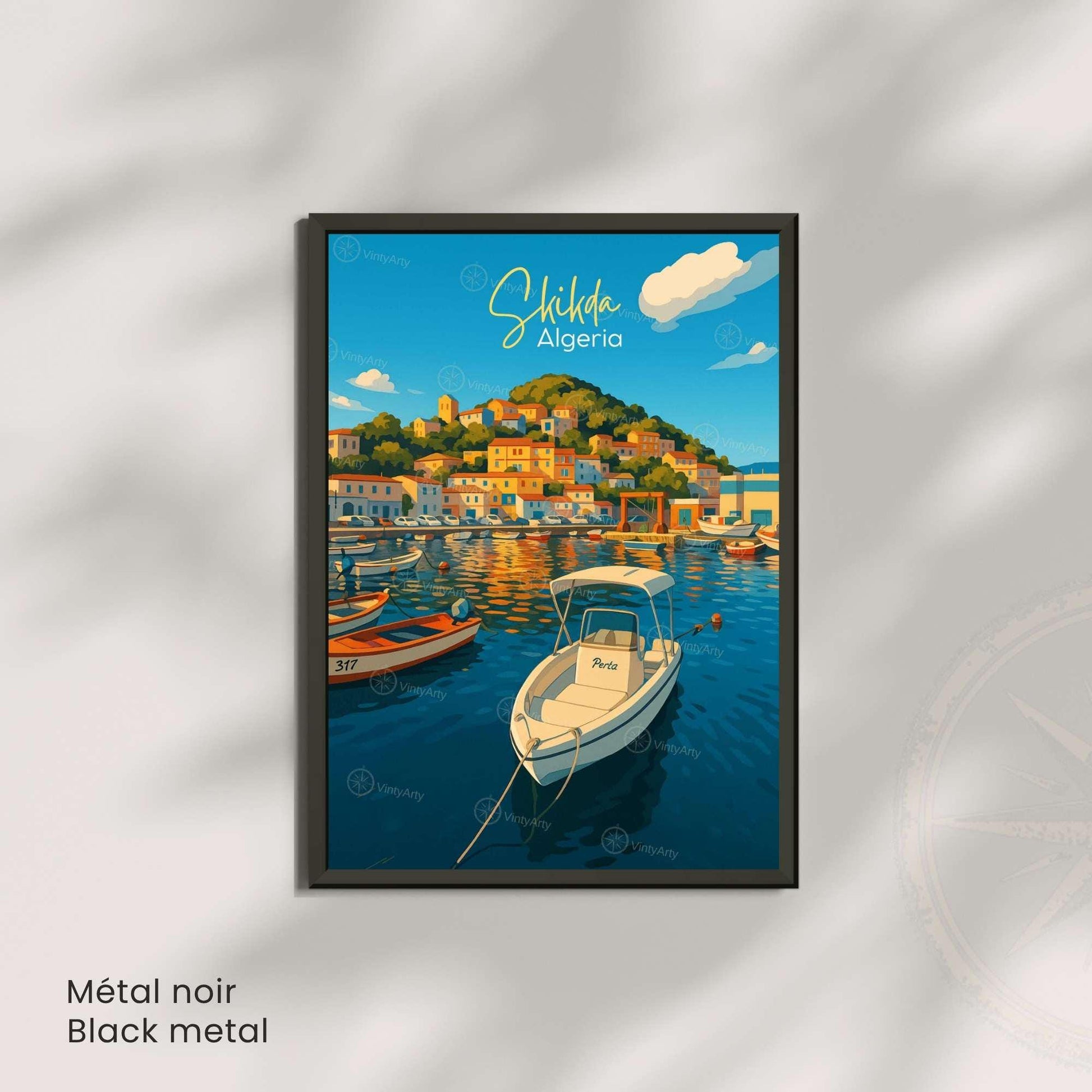 Affiche Skikda – Algérie | Affiche de voyage Algérie | Souvenir Skikda