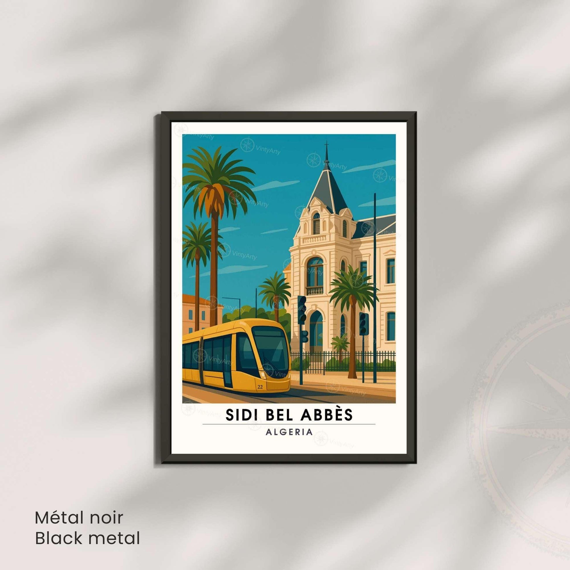 Affiche Sidi Bel Abbès – Algérie, entre patrimoine et modernité | Affiche de voyage Algérie