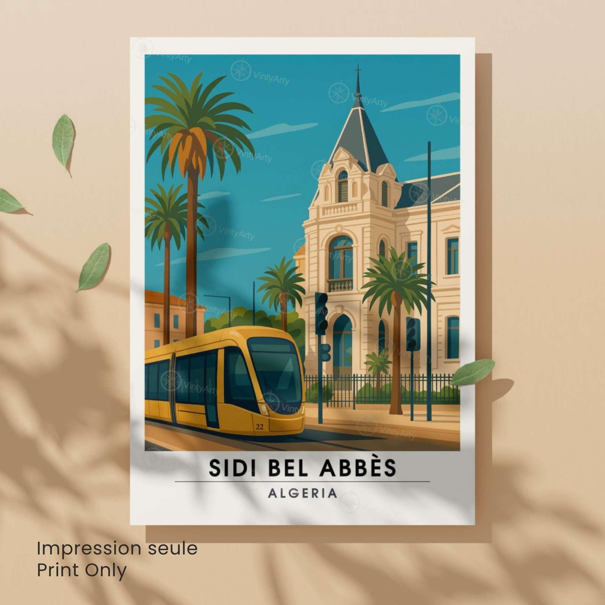 Affiche Sidi Bel Abbès – Algérie, entre patrimoine et modernité | Affiche de voyage Algérie
