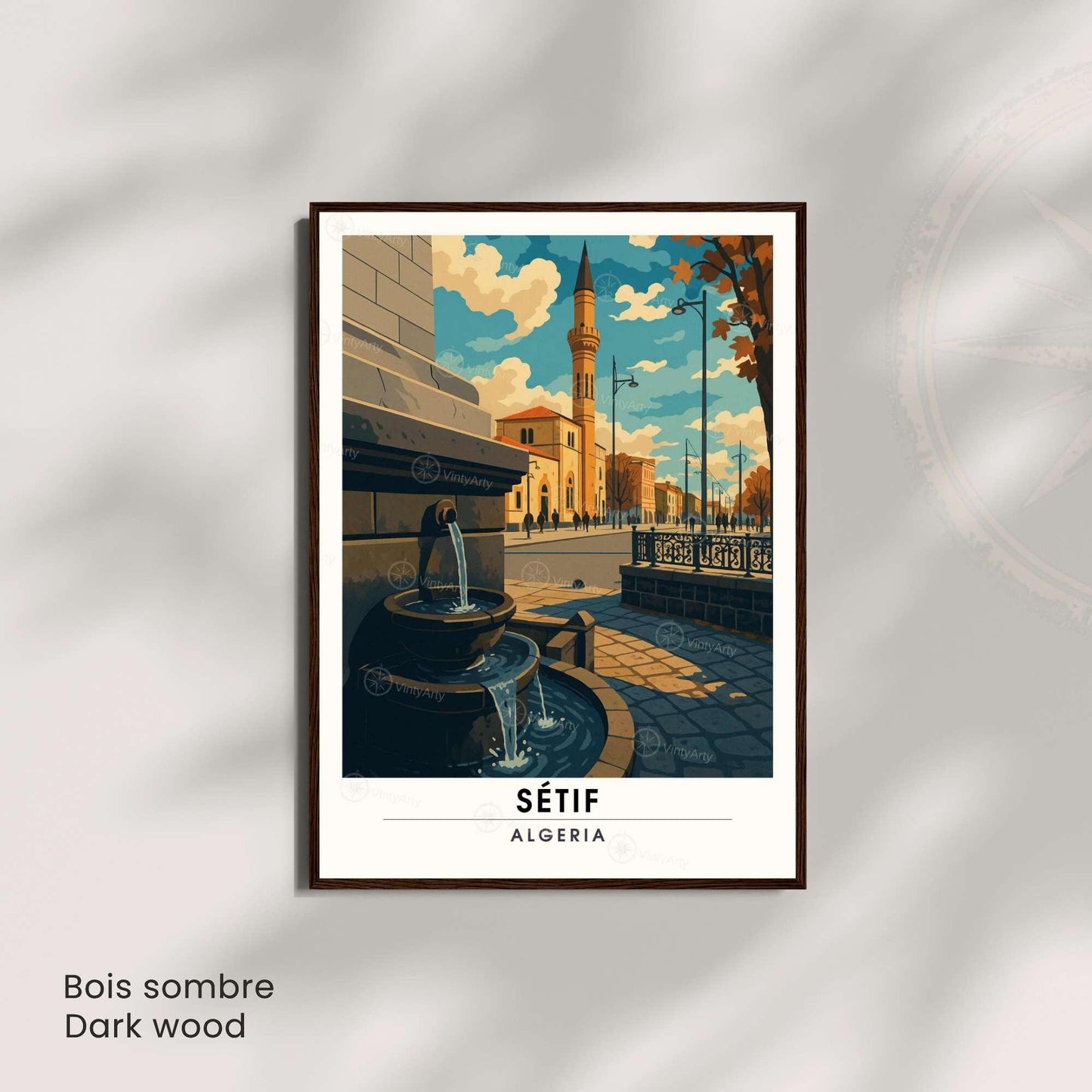 Affiche Sétif – L’élégance intemporelle d’une ville d’altitude | Affiche de voyage Algérie