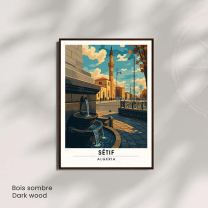 Affiche Sétif – L’élégance intemporelle d’une ville d’altitude | Affiche de voyage Algérie
