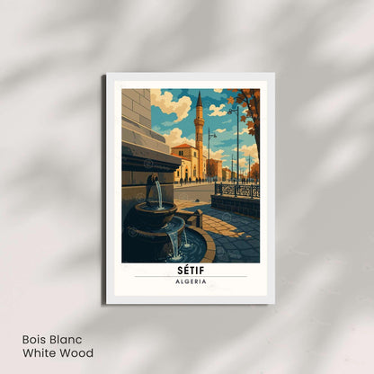 Affiche Sétif – L’élégance intemporelle d’une ville d’altitude | Affiche de voyage Algérie