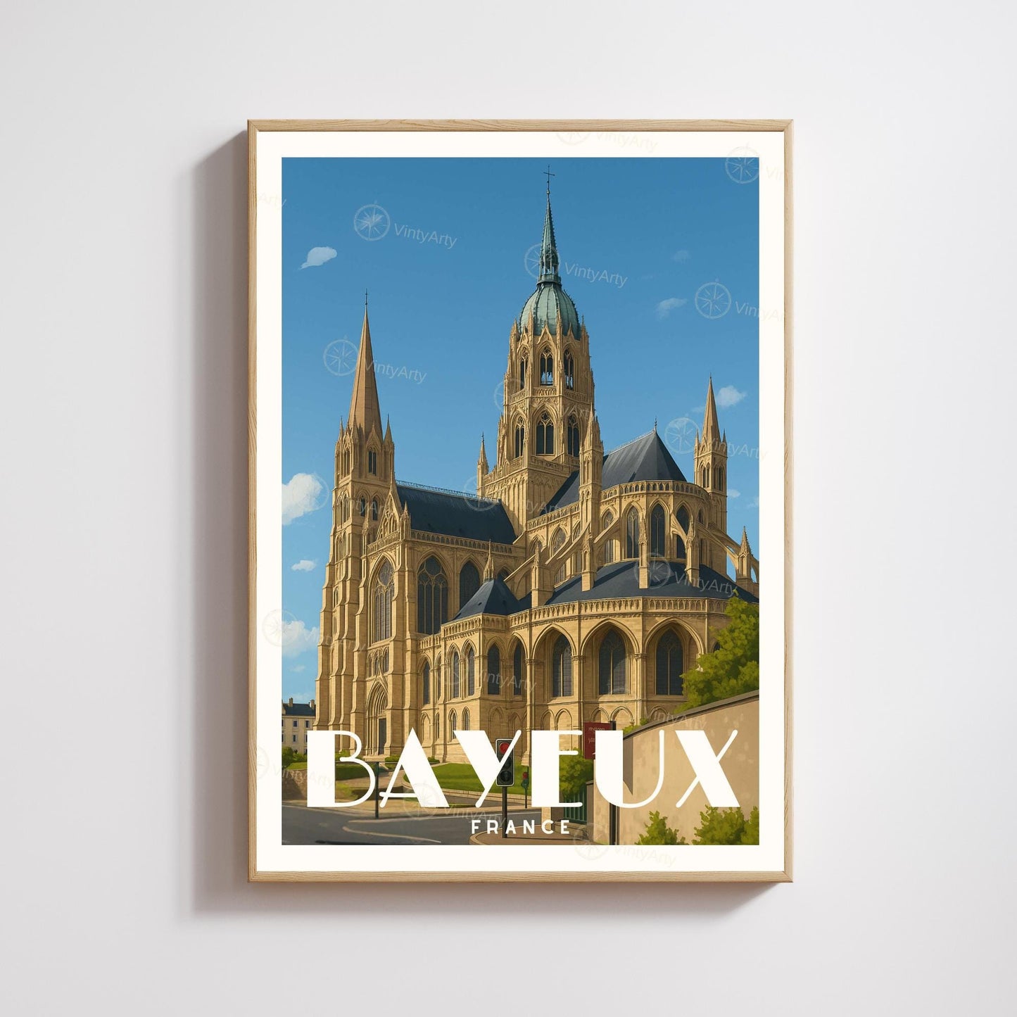 Affiche Bayeux | Cathédrale de Bayeux |  Affiche Normandie