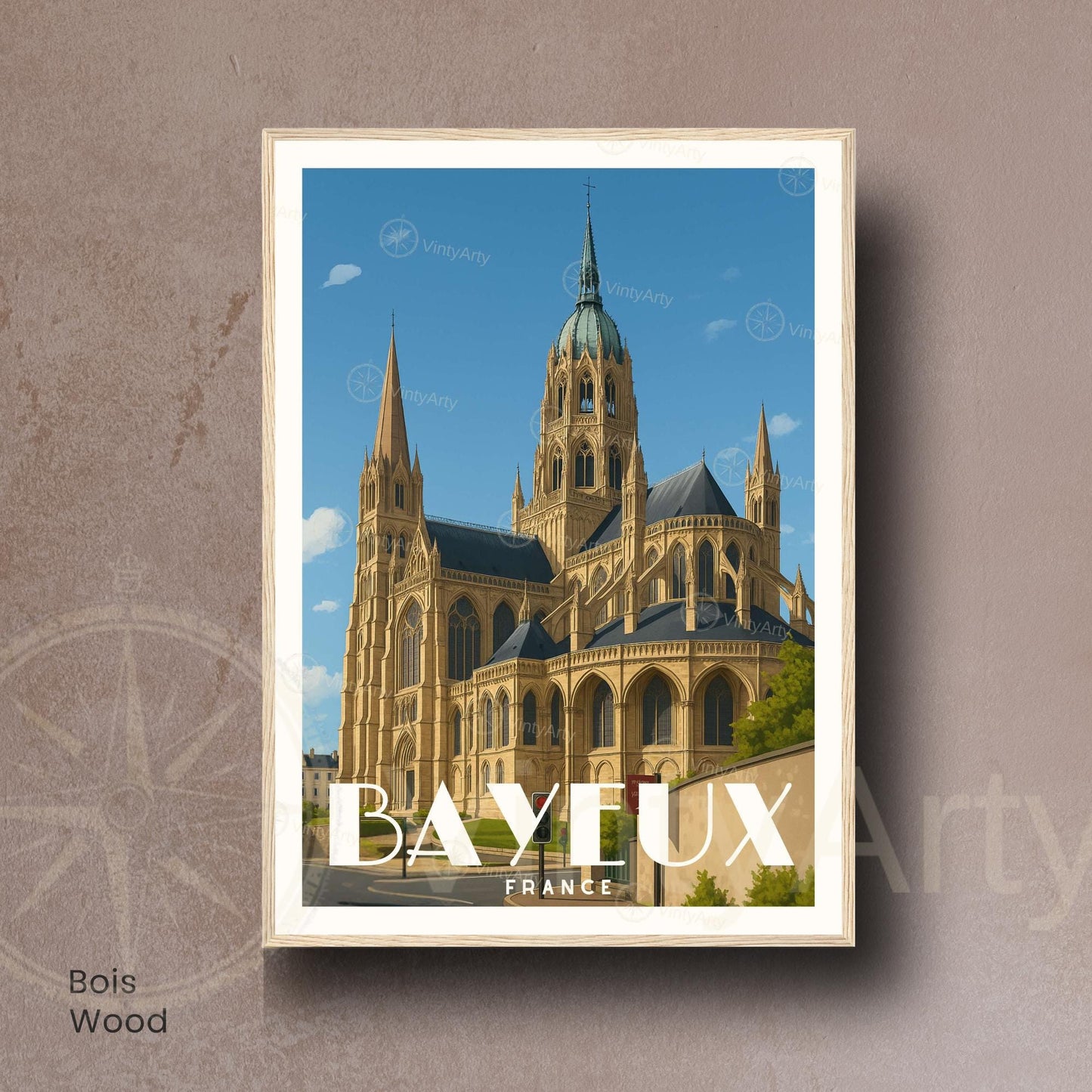 Affiche Bayeux | Cathédrale de Bayeux | Affiche Normandie
