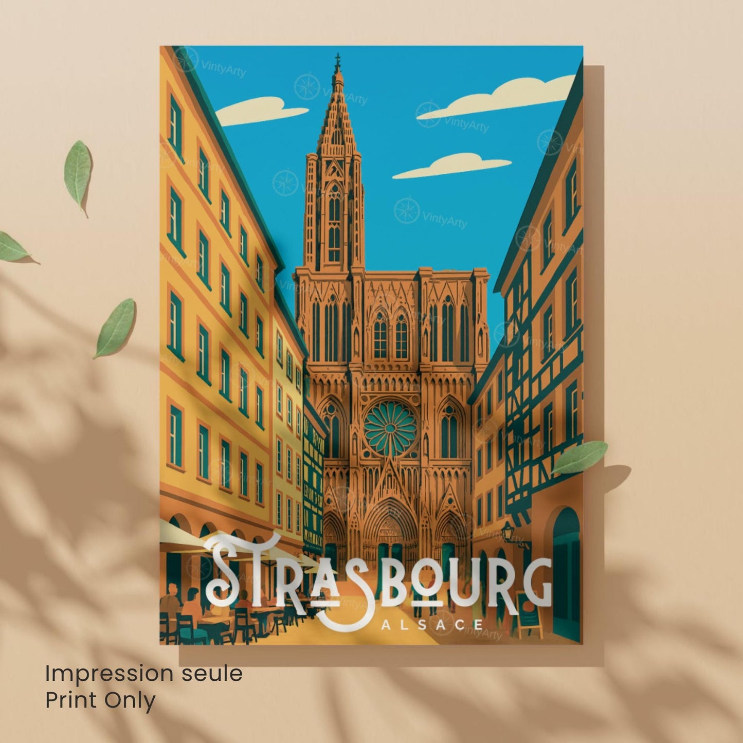 Affiche Strasbourg – Alsace, patrimoine et lumière du Grand Est