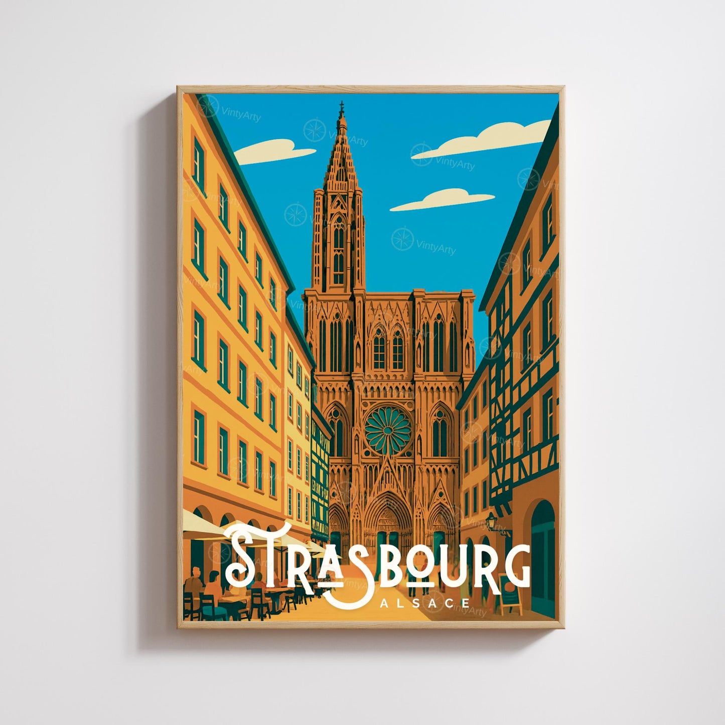 Affiche Strasbourg – Alsace, patrimoine et lumière du Grand Est