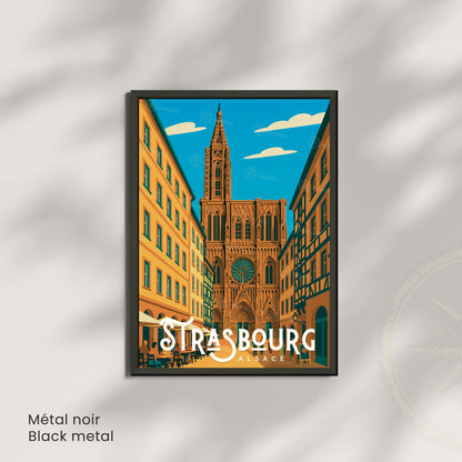 Affiche Strasbourg – Alsace, patrimoine et lumière du Grand Est