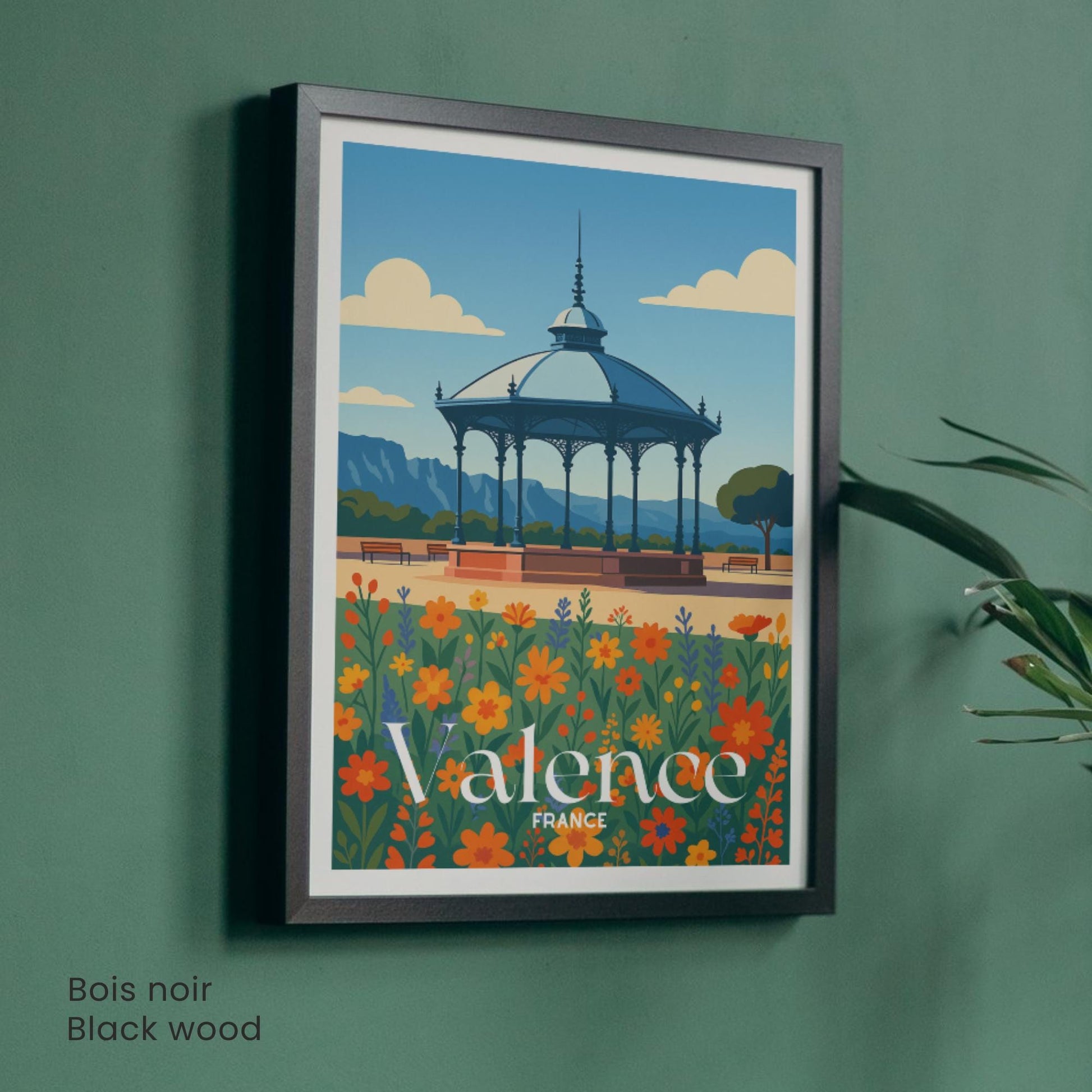 Affiche Valence – Kiosque Peynet, entre fleurs et douceur du Sud
