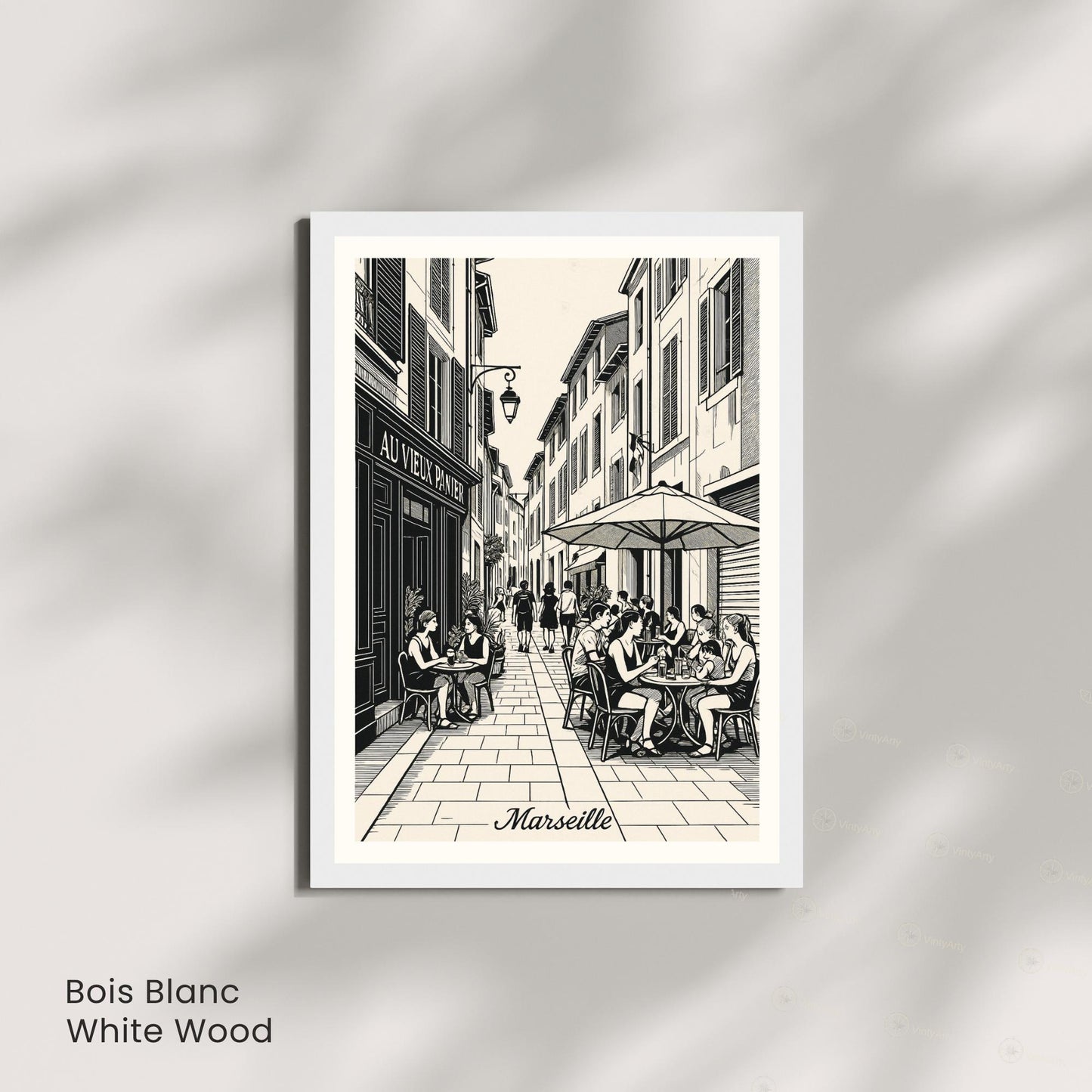 Affiche Marseille – Le Panier, charme et vie de quartier - Affiche vintage Marseille