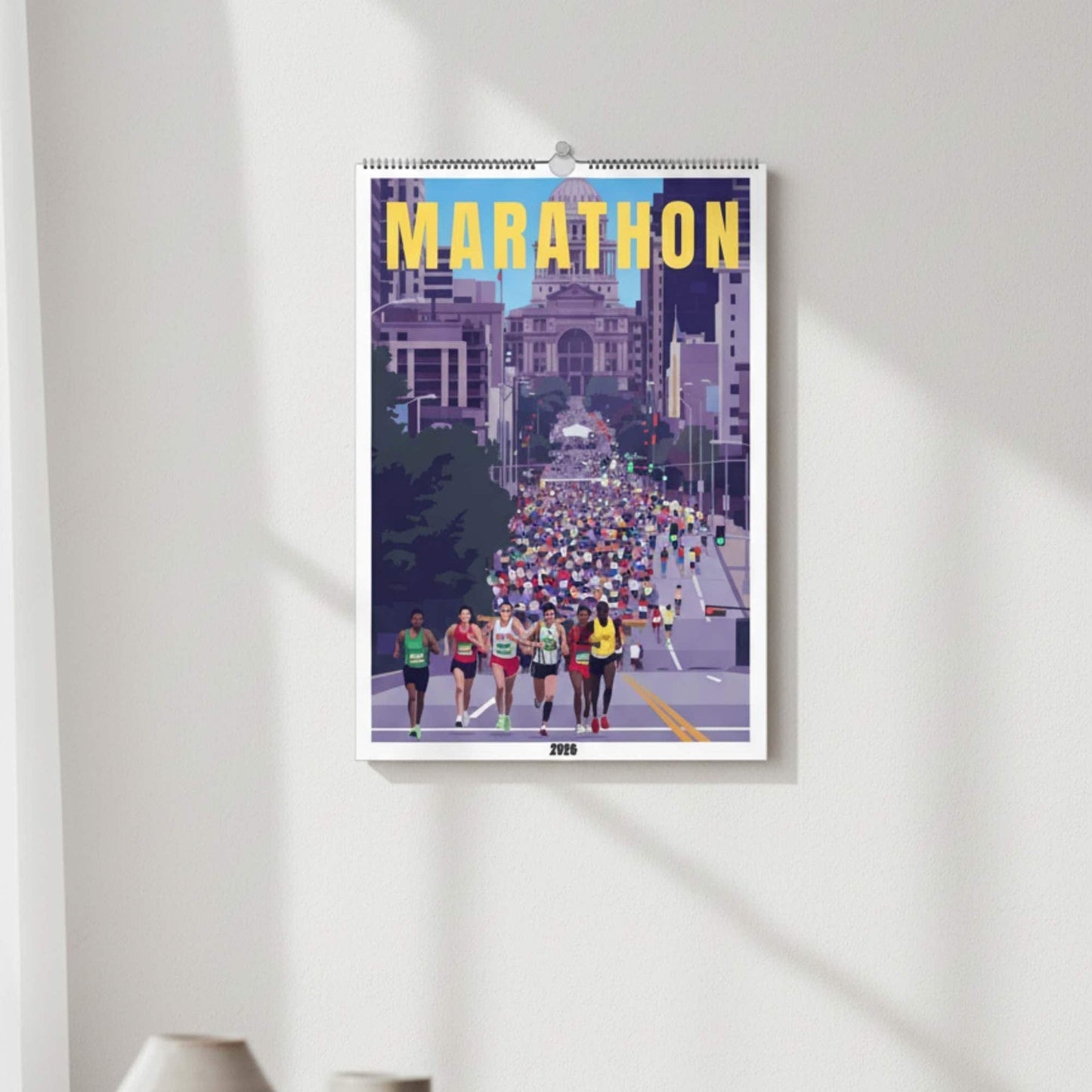 Calendrier Marathon 2026 – 12 Marathons Iconiques Illustrés