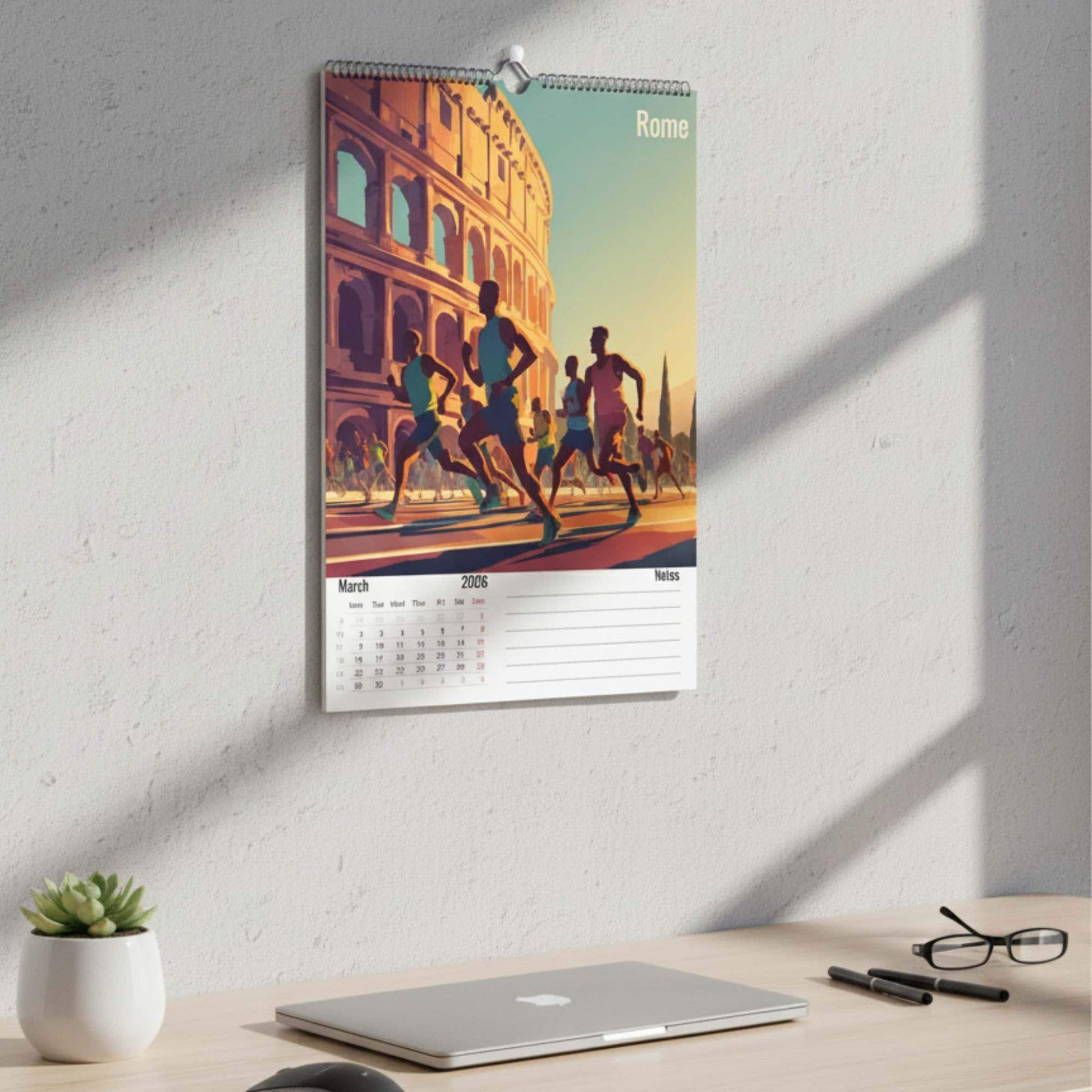 Calendrier Marathon 2026 – 12 Marathons Iconiques Illustrés