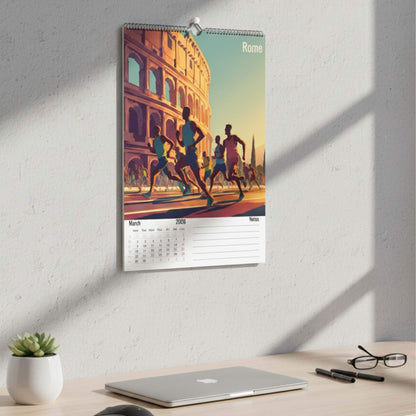 Calendrier Marathon 2026 – 12 Marathons Iconiques Illustrés