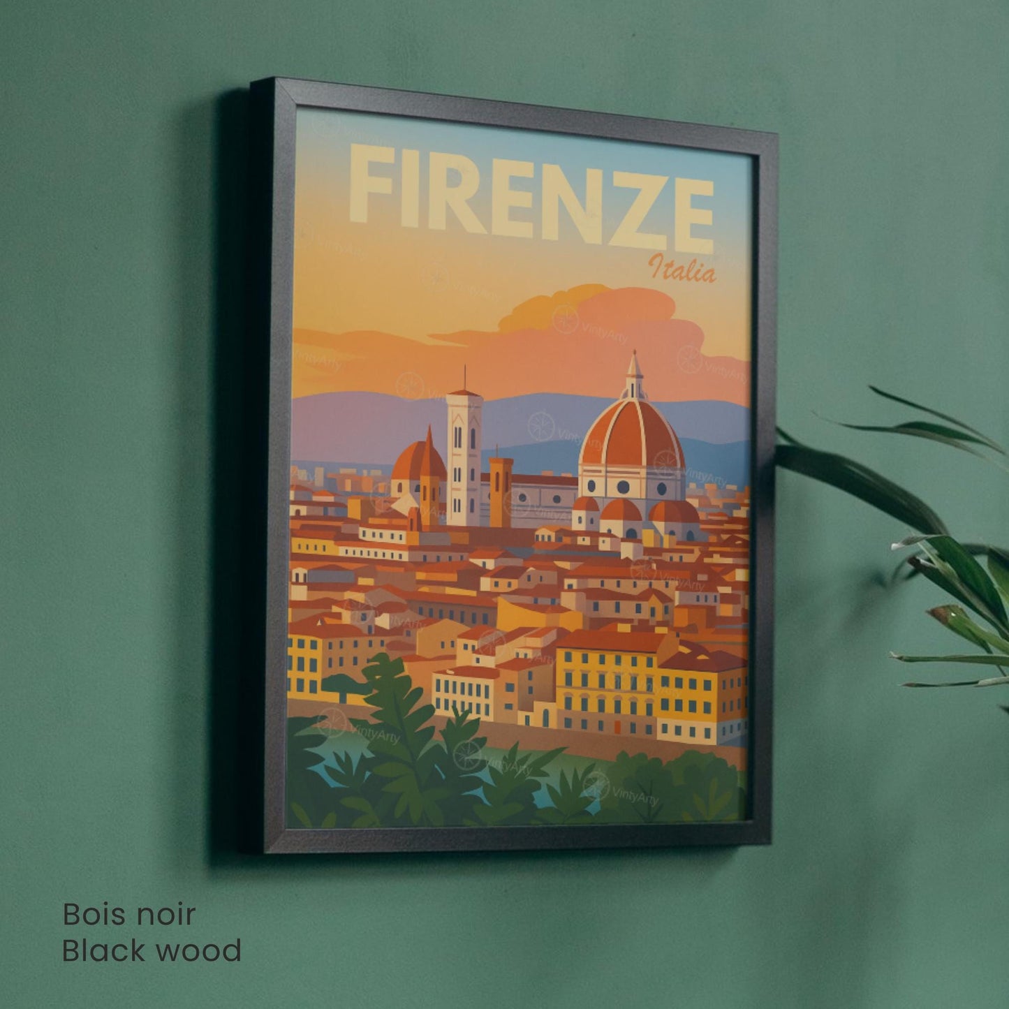 Affiche Florence – Coucher de Soleil sur la Ville Éternelle