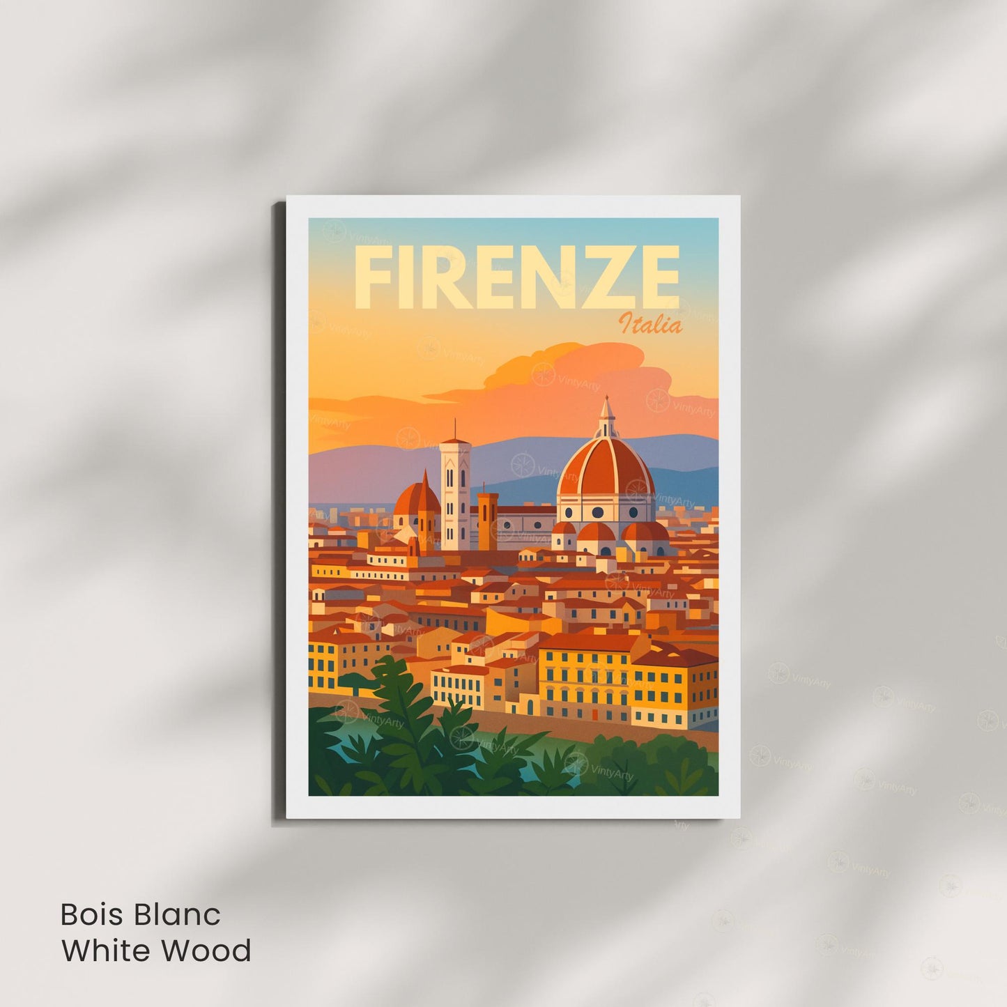 Affiche Florence – Coucher de Soleil sur la Ville Éternelle