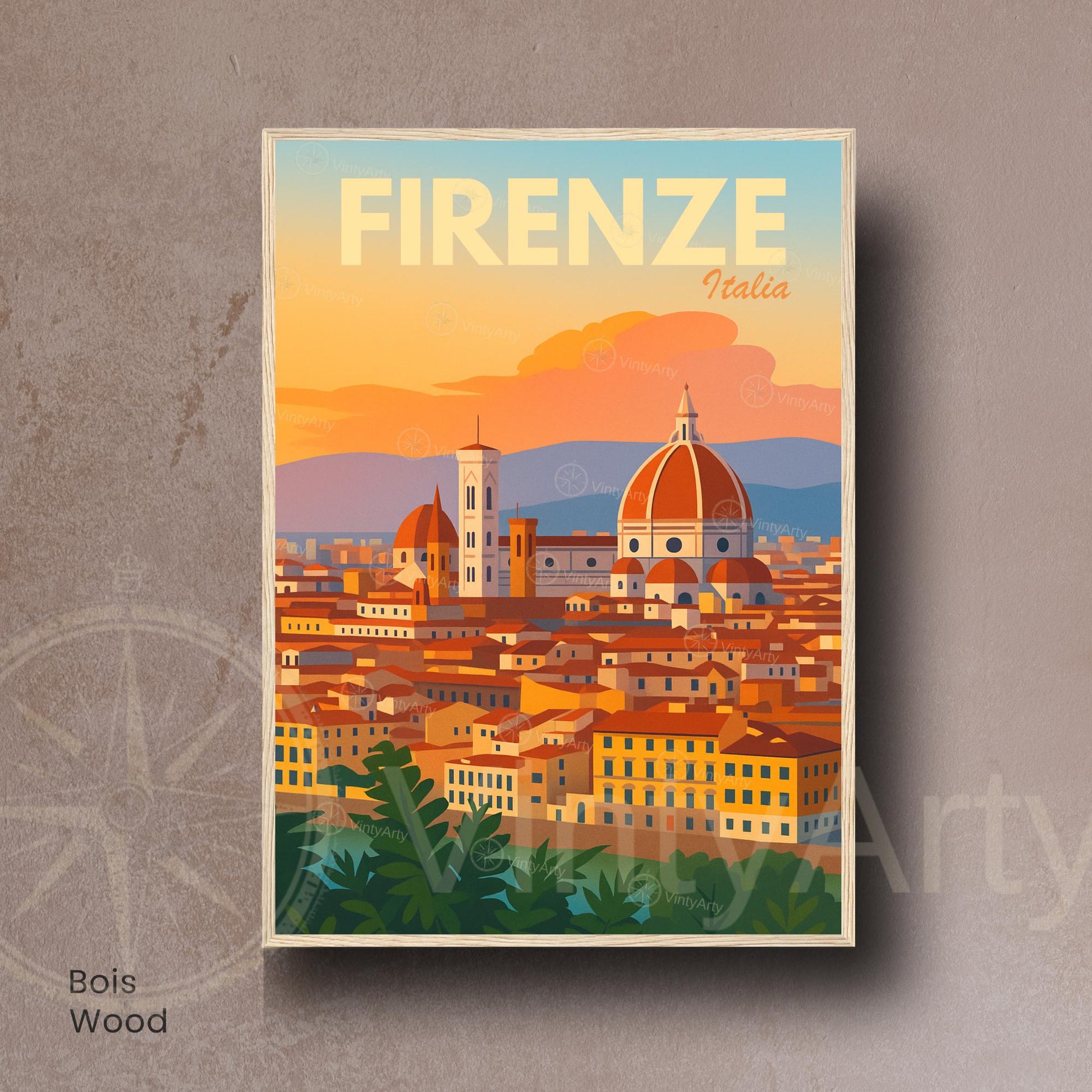 Affiche Florence – Coucher de Soleil sur la Ville Éternelle