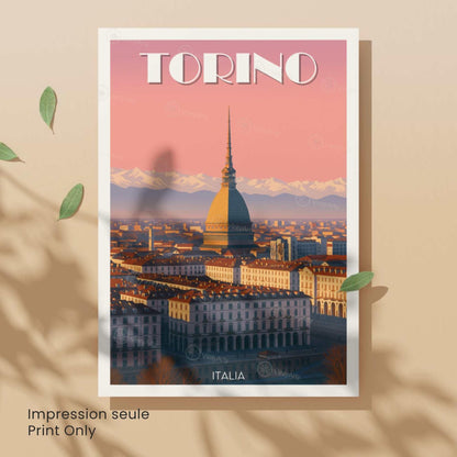 Affiche Turin – Vue sur la Mole Antonelliana