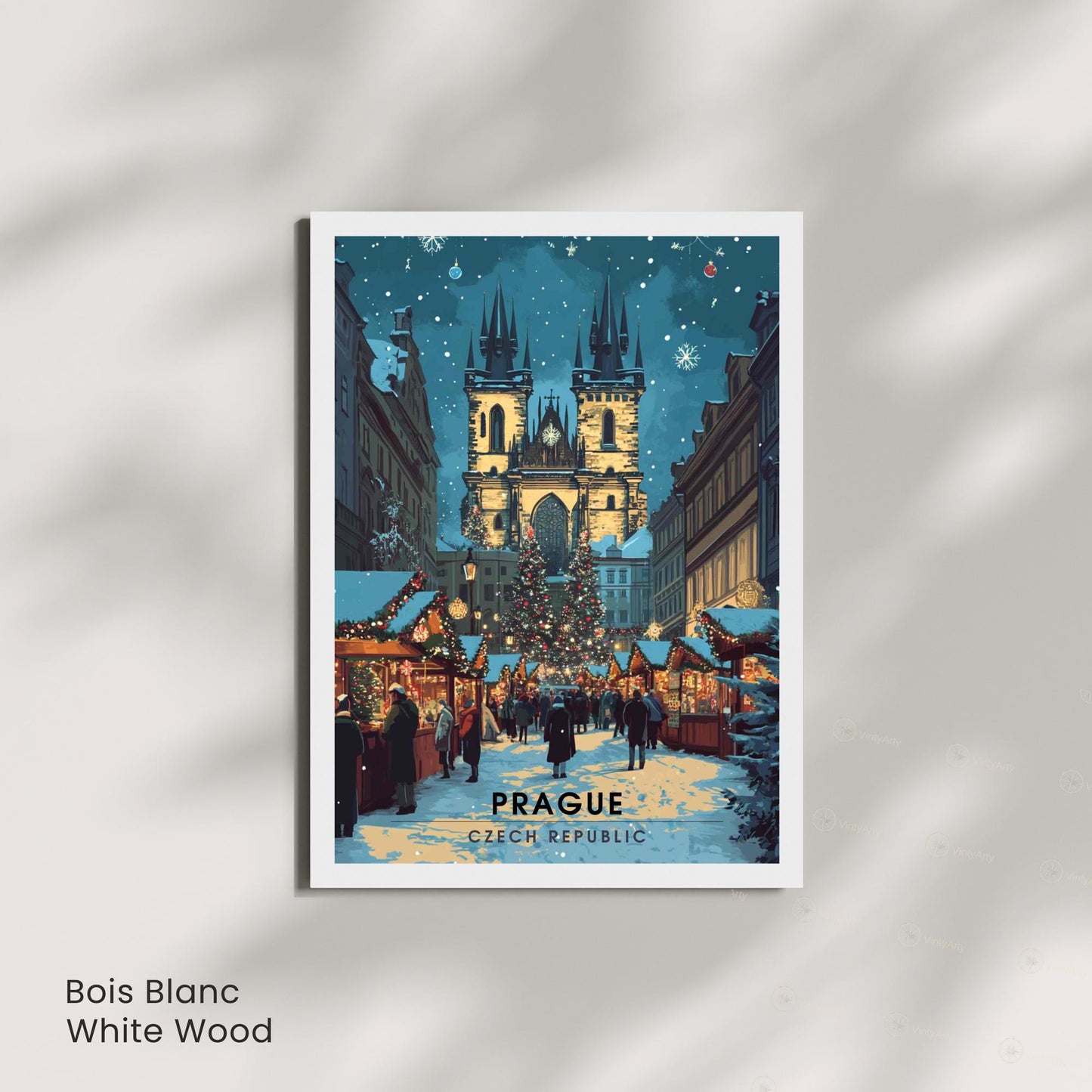 Affiche Noël personnalisée – Choisir votre ville, texte et langue - Décoration Noël