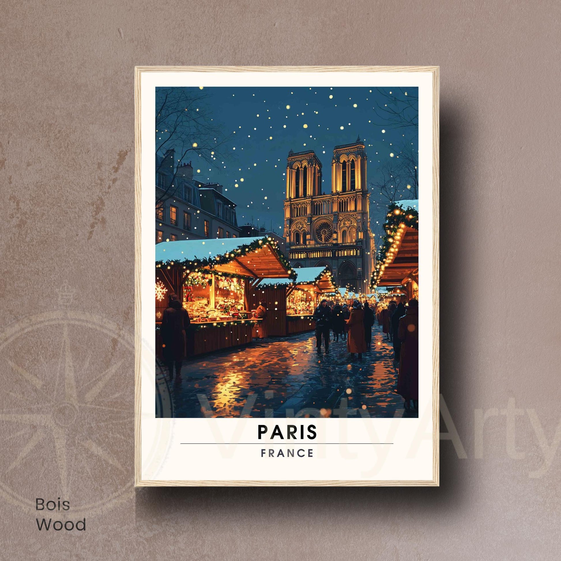 Affiche Noël personnalisée – Choisir votre ville, texte et langue - Décoration Noël