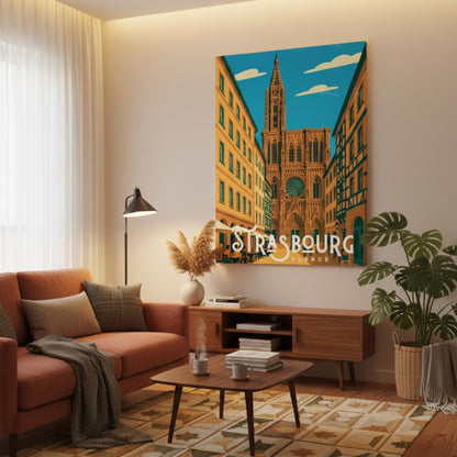 Toile personnalisée – Illustration de votre ville | Cadeau unique & décoration premium