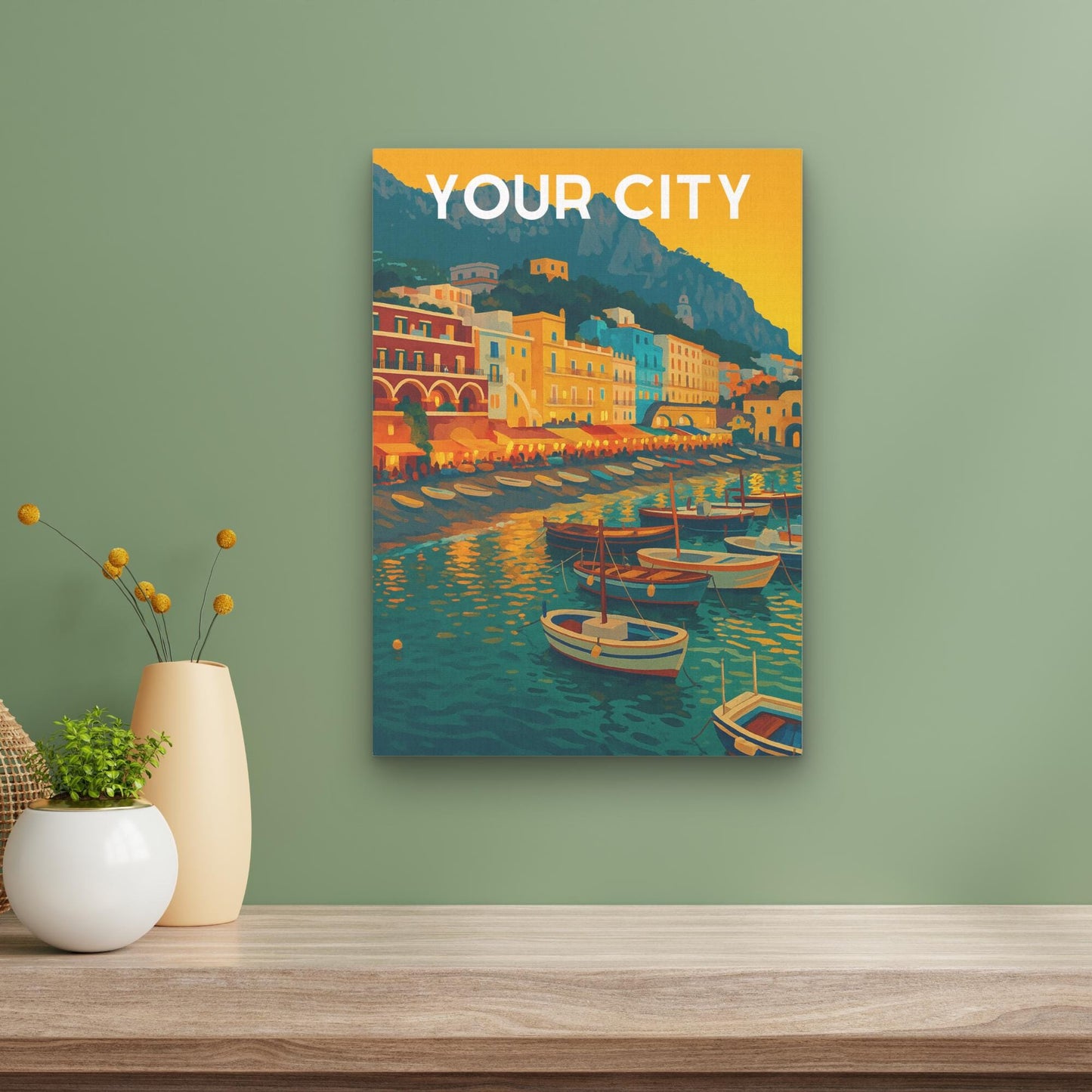 Toile personnalisée – Illustration de votre ville | Cadeau unique & décoration premium