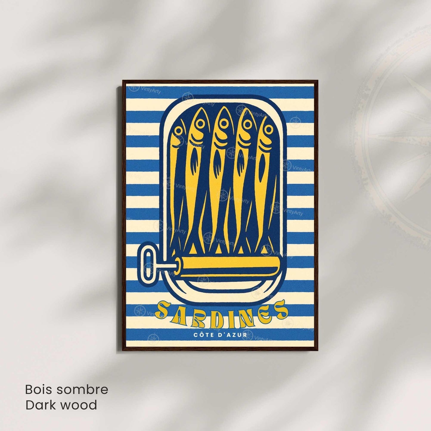 Affiche Sardines – Côte d’Azur - Affiche cuisine