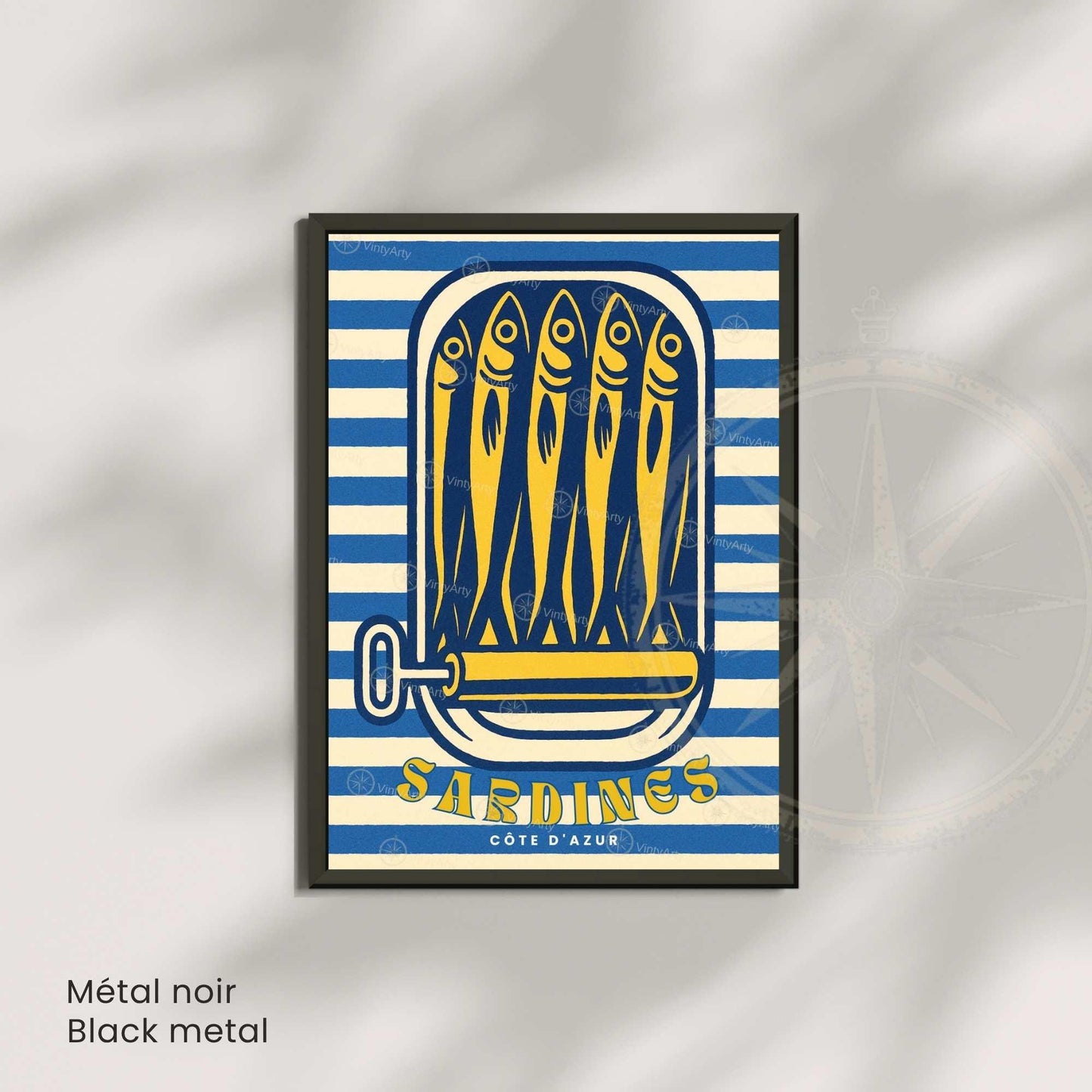 Affiche Sardines – Côte d’Azur - Affiche cuisine