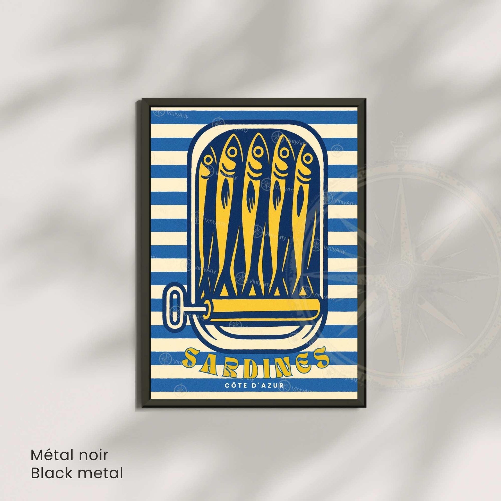 Affiche Sardines – Côte d’Azur - Affiche cuisine