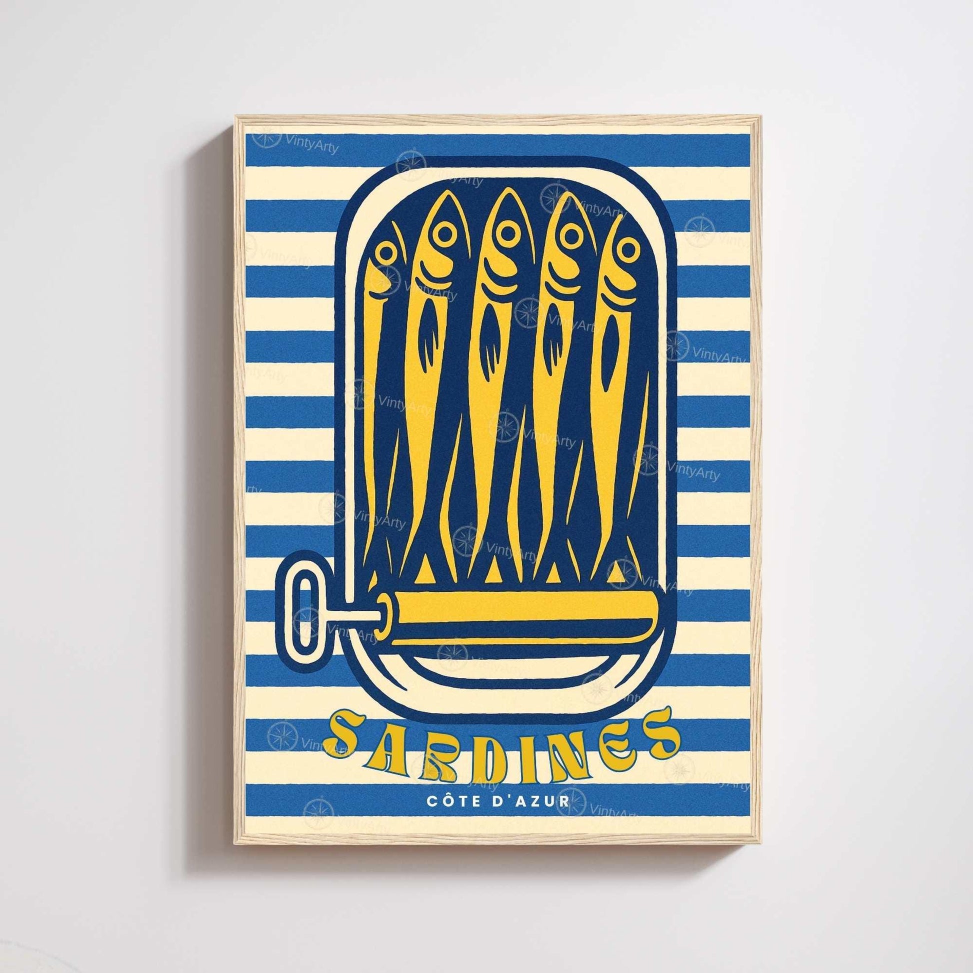 Affiche Sardines – Côte d’Azur - Affiche cuisine