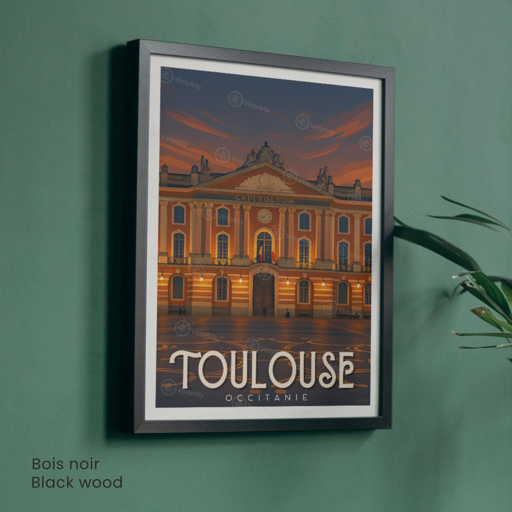 Affiche Toulouse Capitole – Élégance, lumière et âme du Sud