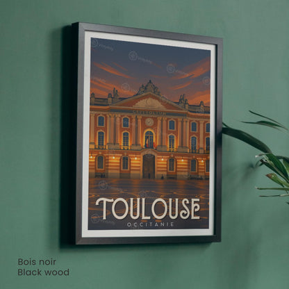Affiche Toulouse Capitole – Élégance, lumière et âme du Sud