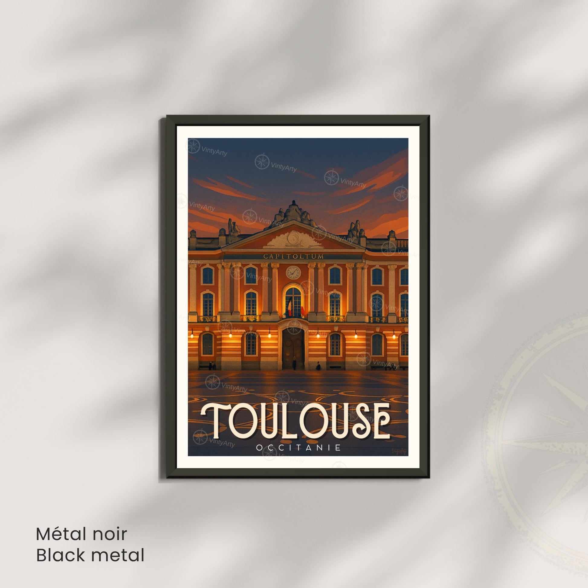 Affiche Toulouse Capitole – Élégance, lumière et âme du Sud