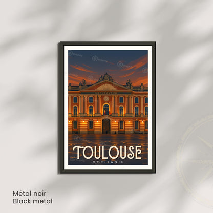 Affiche Toulouse Capitole – Élégance, lumière et âme du Sud
