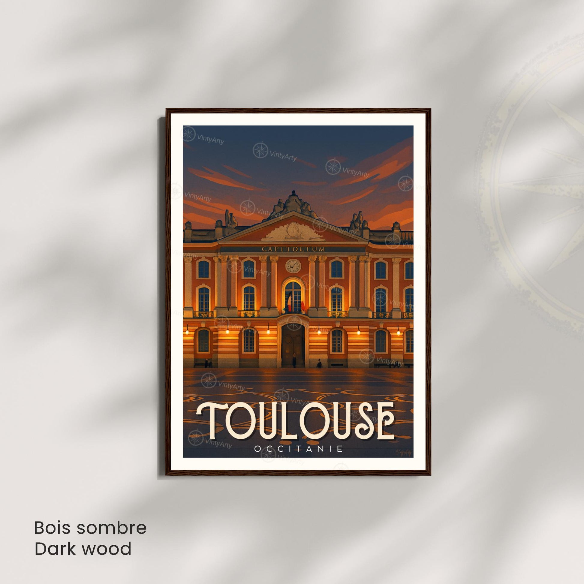 Affiche Toulouse Capitole – Élégance, lumière et âme du Sud