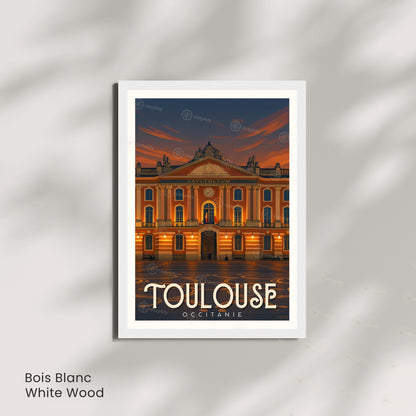 Affiche Toulouse Capitole – Élégance, lumière et âme du Sud