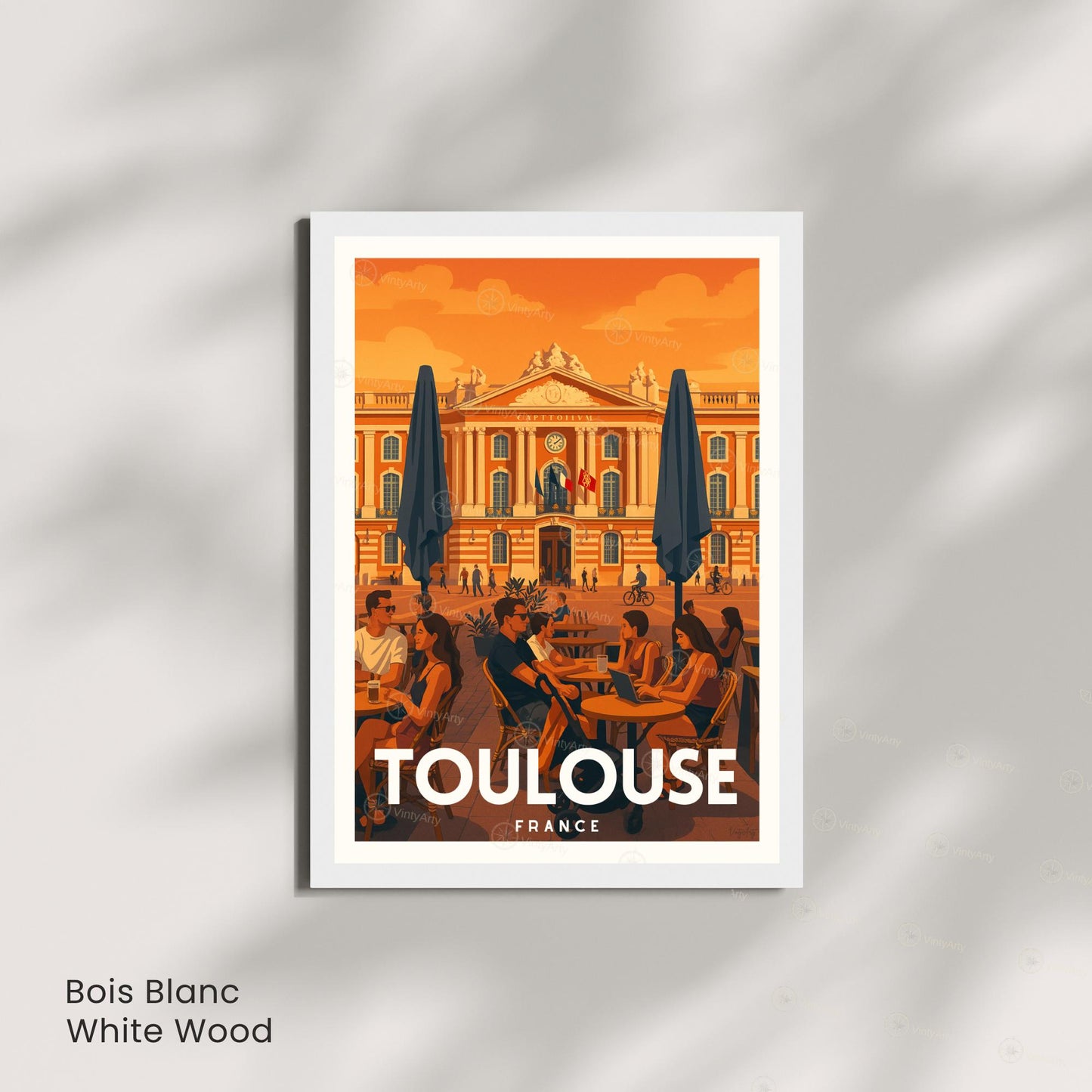 Affiche Toulouse Place du Capitole – L’art de vivre sous le soleil du Sud