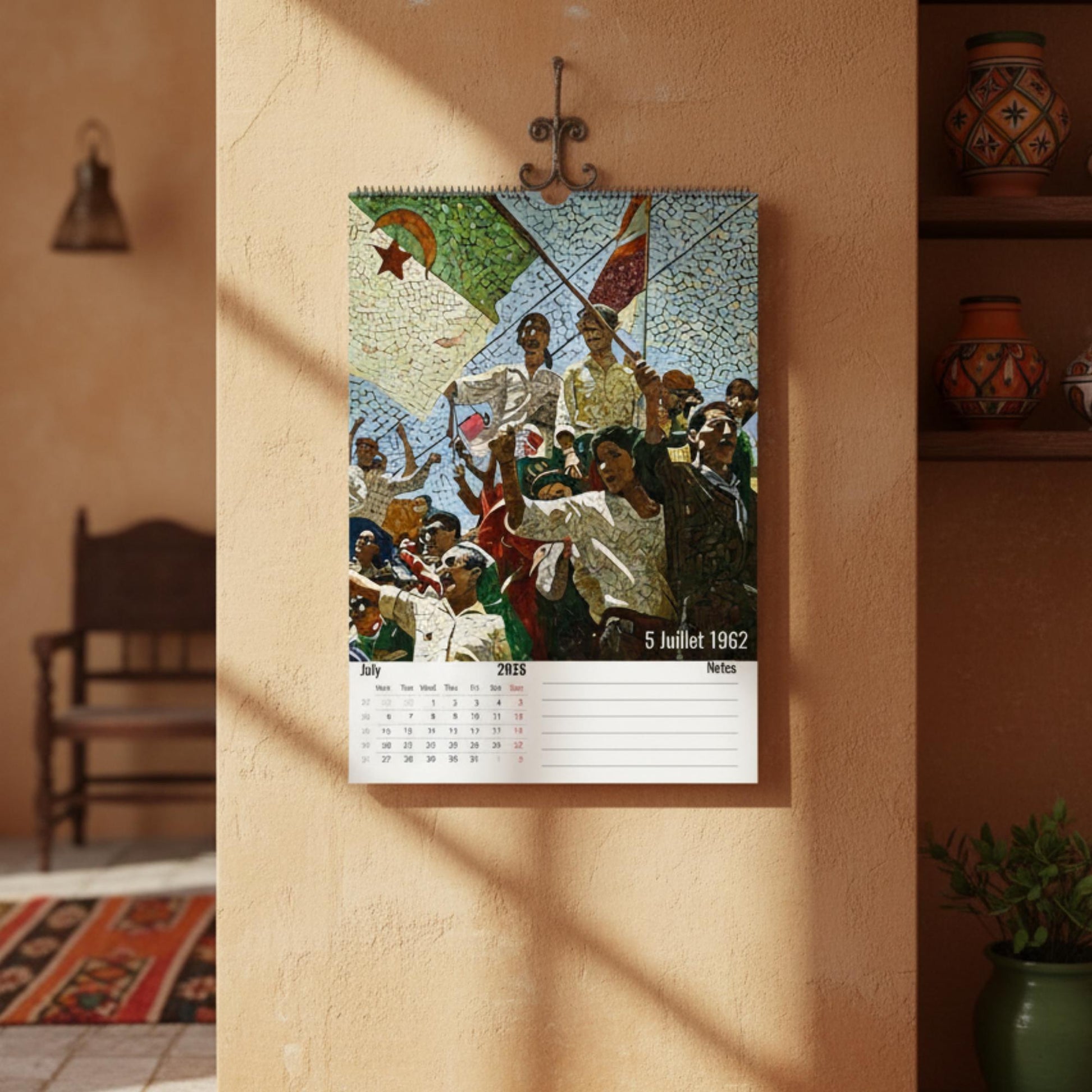 Calendrier Algérie 2026 – 12 Illustrations Artistiques des Villes d’Algérie