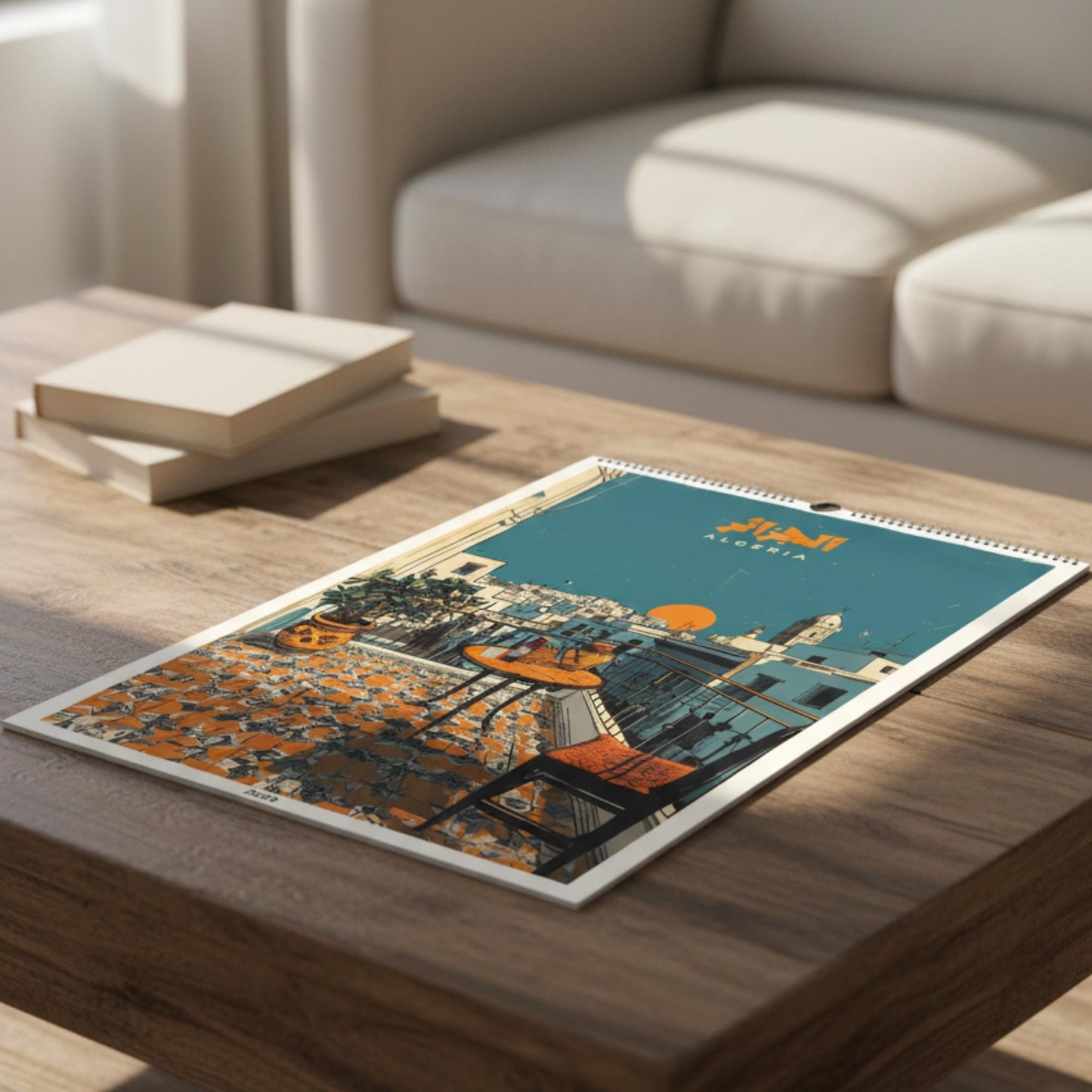 Calendrier Algérie 2026 – 12 Illustrations Artistiques des Villes d’Algérie