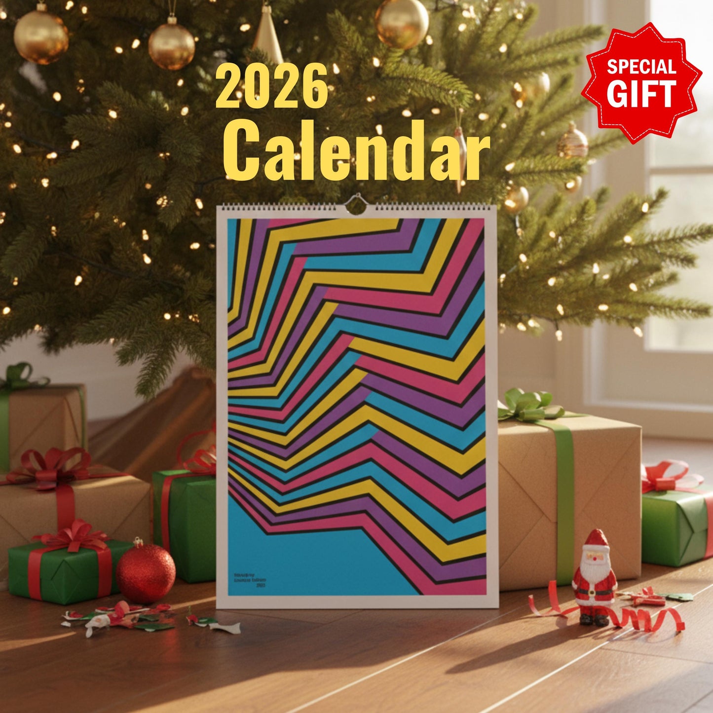 Calendrier 2026 – 12 Illustrations Abstraites et Modernes | Art Graphique Contemporain