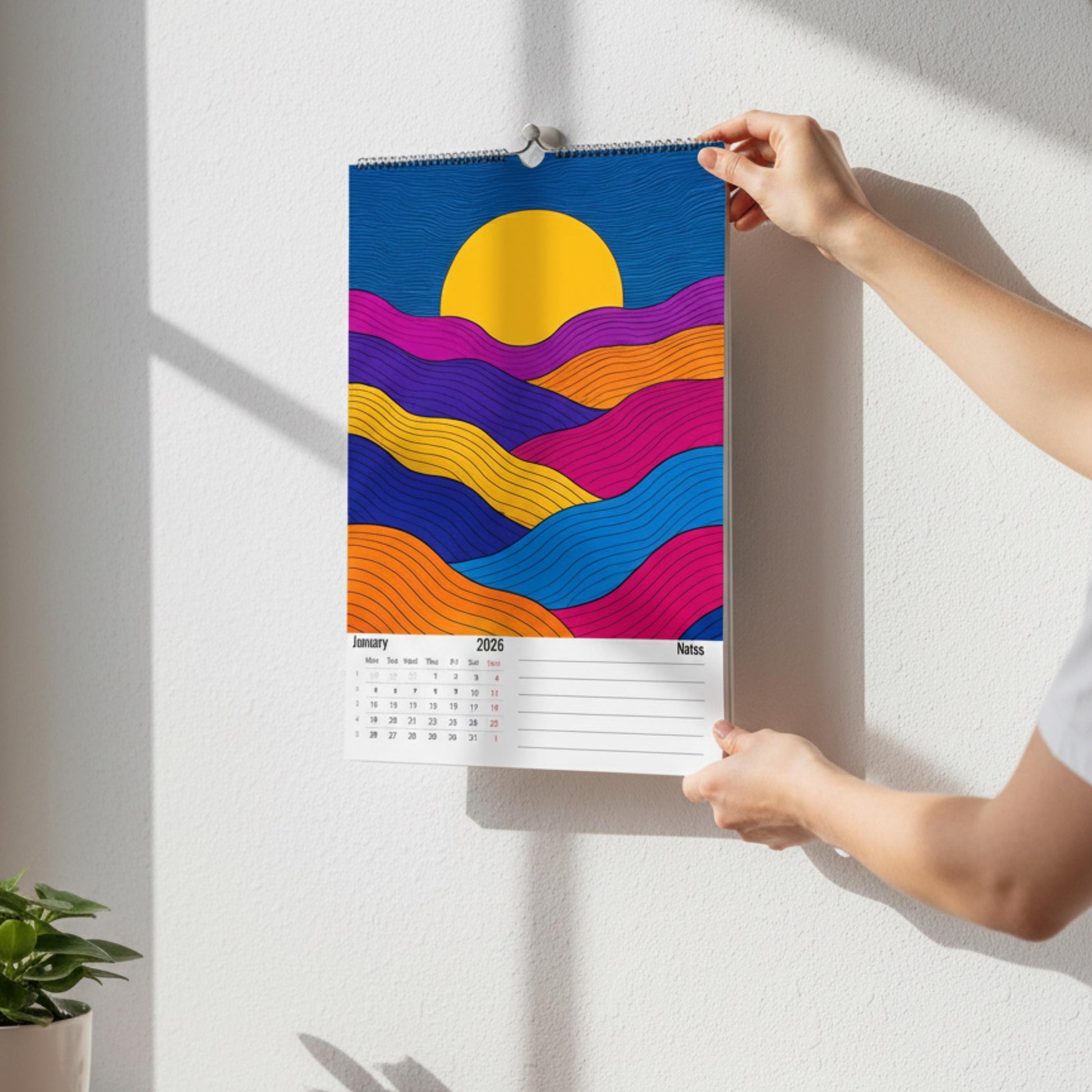 Calendrier 2026 – 12 Illustrations Abstraites et Modernes | Art Graphique Contemporain