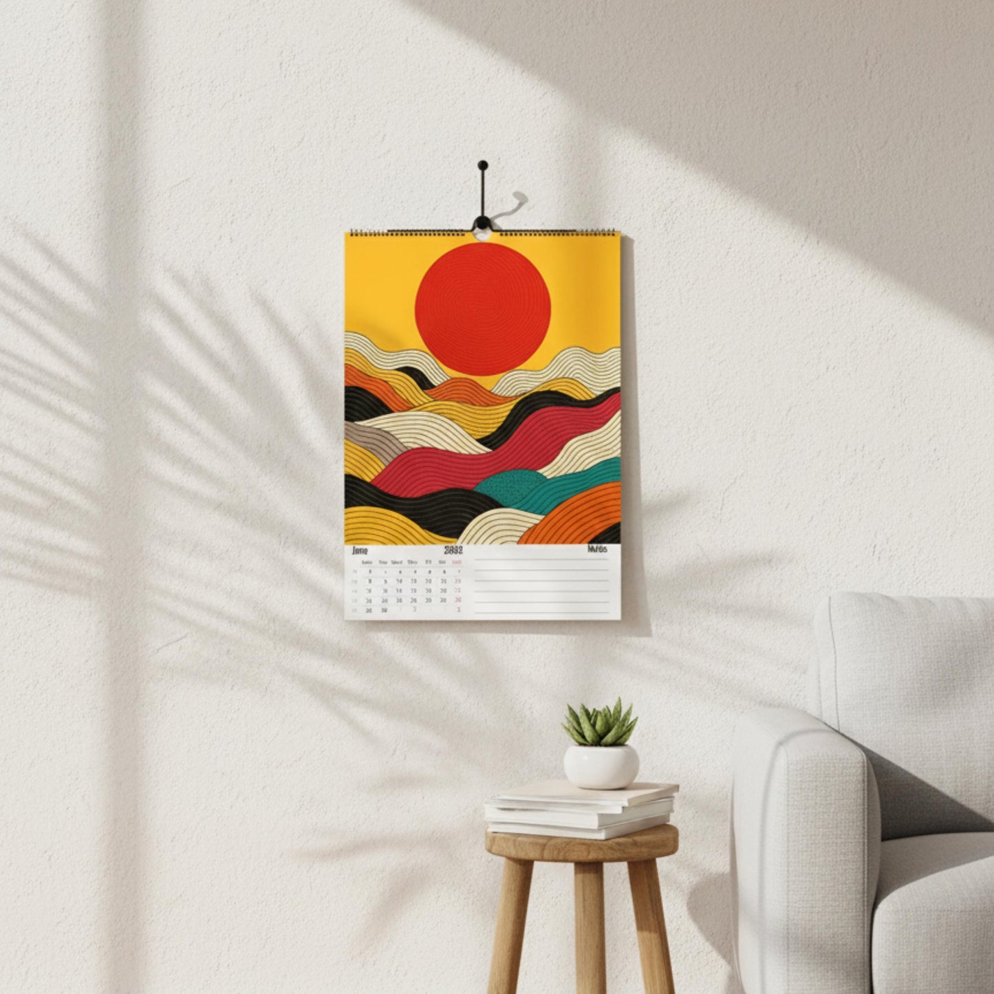 Calendrier 2026 – 12 Illustrations Abstraites et Modernes | Art Graphique Contemporain