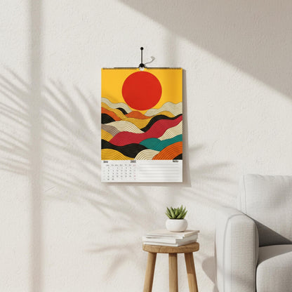 Calendrier 2026 – 12 Illustrations Abstraites et Modernes | Art Graphique Contemporain