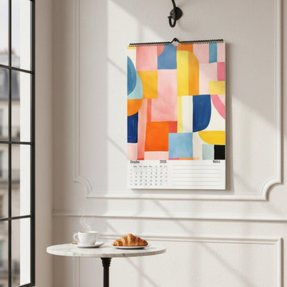 Calendrier 2026 – 12 Illustrations Abstraites et Modernes | Art Graphique Contemporain
