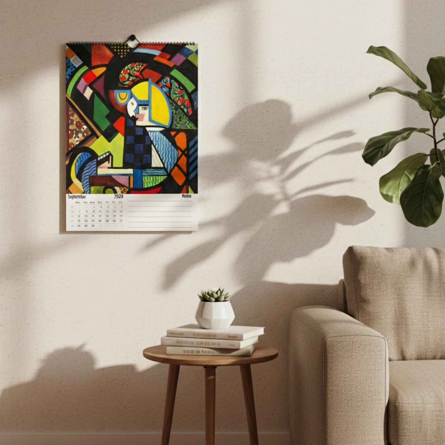 Calendrier 2026 – 12 Illustrations Abstraites et Modernes | Art Graphique Contemporain