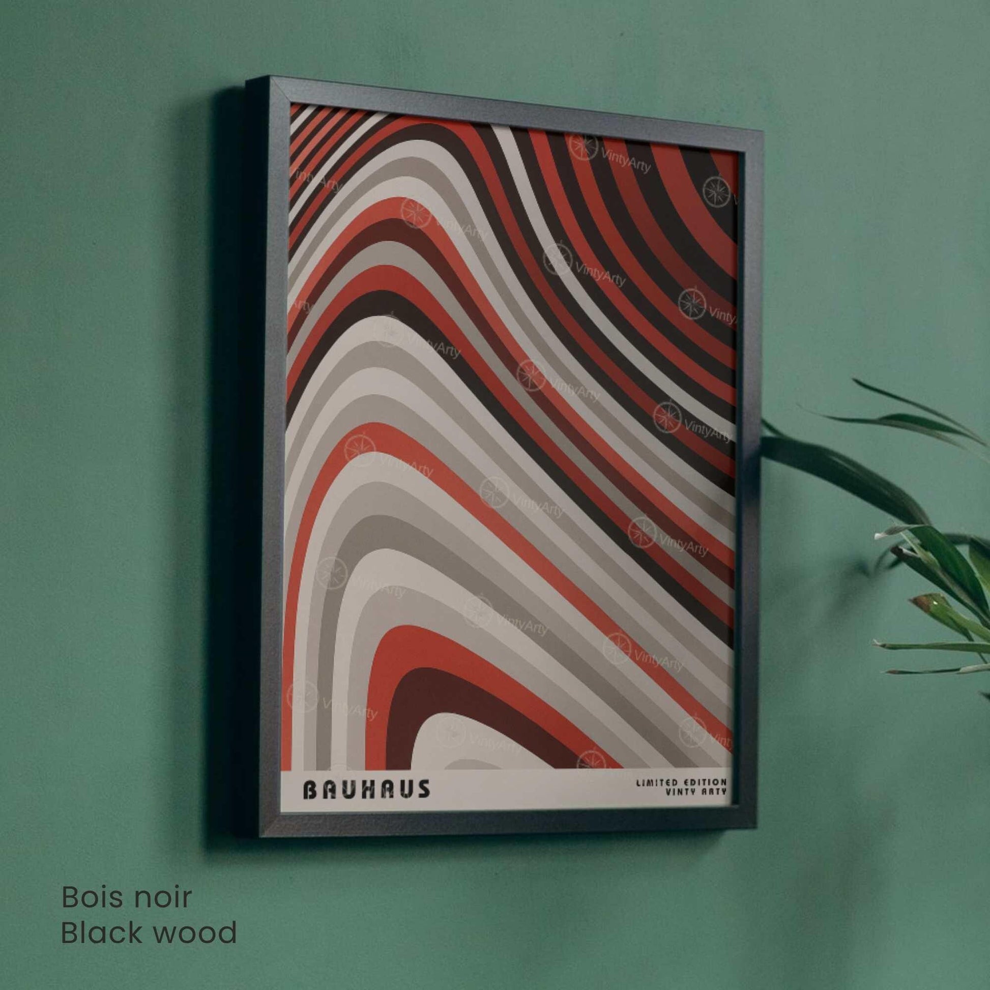 Affiche Bauhaus Rouge – Art Géométrique Abstrait | Poster Design Vintage et Moderne